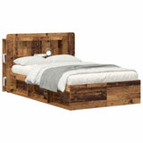Headboard Cabinet with Storage Old Wood Engineered Wood 8001262