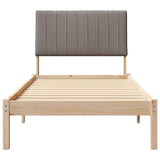 Bed Frame with Headboard Brown 90 x 200 cm Solid Pine Wood 878917