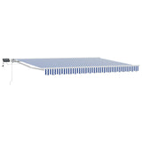 Manual Awning Frame with LEDs Blue and White 4 x 3 m 3420610