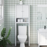 Over-the-Toilet Storage BERG White 60x27x164.5 cm Solid Wood 358554