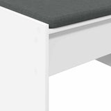 Hall Bench with Cushion White 83 x 38 x 40 cm 891552
