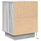 Bedside Cabinets with LED Lights 2 pcs Grey Sonoma 38x34x50 cm 861294