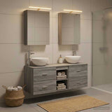 Bathroom Furniture Set 5 pcs Grey Sonoma 3406716