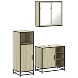 3 Piece Bathroom Furniture Set Sonoma Oak Engineered Wood 3300966