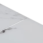 ZNTS Coffee Table Silver Stainless Steel and Tempered Glass 349955