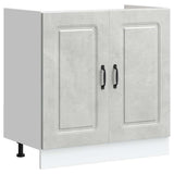 Sink Base Cabinet Kalmar Concrete Grey 80x46x81.5 cm Engineered Wood 853451