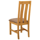 Dining Chair 2 pcs Solid Oak Wood Grey 45 x 54 x 100 cm 42039158