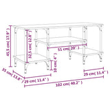 TV Cabinet Brown Oak 102x35x45.5 cm Engineered Wood 826334