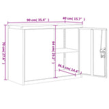 File Cabinet Light Grey and Blue 90x40x70 cm Steel 339726