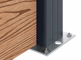 Fence Panel 9 pcs WPC and Aluminium Brown 3429383