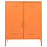 Storage Cabinet Orange Steel Medium Fully Extendable 336156