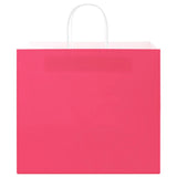 Paper Bags 250 pcs with Handles Pink 32x22x28 cm 4101680