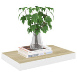 Floating Wall Shelves 4 pcs Oak and White 40x23x3.8 cm MDF 326572