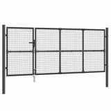 Mesh Garden Gate Anthracite 350x125 cm Galvanised Steel 154543