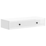 Wall-Mounted Side Table High Gloss White 87.5 x 34.5 x 17 cm 897989