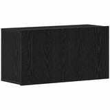 TV Cabinet Black Oak 80x30x41 cm Engineered Wood 862196