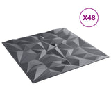 Wall Panels 48 pcs Amethyst Grey 50 x 50 cm XPS Foam 42046058
