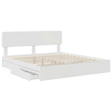 Storage Bed with Headboard White 180 x 200 cm Engineered Wood 3412248