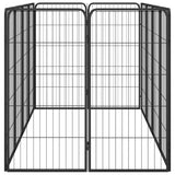12-Panel Dog Playpen Black 50x100 cm Powder-coated Steel 3115959