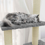 Cat Tree with Sisal Scratching Posts Light Grey 155 cm 171516