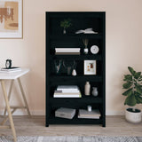 Book Cabinet Black 80x35x154 cm Solid Wood Pine 821693