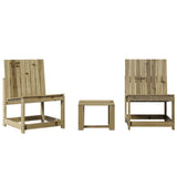 3 Piece Garden Lounge Set Impregnated Wood Pine 832624