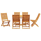 Garden Dining Set Folding 7 pcs Brown Solid Acacia Wood 3375755