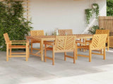 Garden Dining Set 7 pcs Brown Solid Acacia Wood 3154116