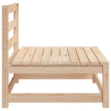Garden Sofa Natural Pine Solid Pine Wood Single Unit Modular 837914