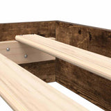 Bookcase Bed Smoked oak 75 x 190 cm Engineered wood 3335757