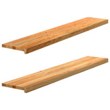 Window Sills 2 pcs Light Brown 140x30x2 cm Solid Wood Oak 4009155