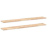 Floating Shelves 2 pcs 140x20x2 cm Untreated Solid Wood Acacia 3279356