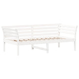 Day Bed without Mattress White 75x190 cm Small Single Solid Wood Pine 842883