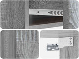 Wall-Mounted Bedside Cabinet 2 pcs Grey Sonoma Engineered Wood 898968