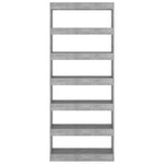 Book Cabinet/Room Divider Concrete Grey 80x30x198 cm Engineered Wood 811731