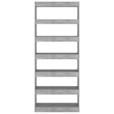 Book Cabinet/Room Divider Concrete Grey 80x30x198 cm Engineered Wood 811731