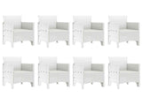Garden Dining Set 9 pcs Light Grey Polypropylene 3378747