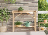 Potting Table Natural 75 x 40 x 90 cm Solid pine wood 4012187