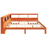 Bookcase Bed without Mattress Wax Brown 180x200 cm Solid Wood Pine 3324375