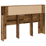 Headboard Cabinet Old Wood 160x18.5x103.5 cm Engineered Wood 856882