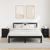 Bedside Cabinet with Drawer 2 pcs Black Oak 39 x 39 x 47.5 cm 881333