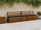 2-Piece Bench Cushions VUGHT 2 pcs 100% Polyester Black 950893