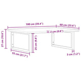 Basin Shelf Wall Mounted Steel and Solid Wood Acacia 3302893