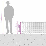 Welded Wire Fence with Concrete Base 10 x 0.6 m 3351227