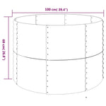 Garden Raised Bed Galvanised Steel 100x100x68 cm Brown 319055