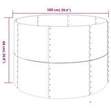Garden Raised Bed Galvanised Steel 100x100x68 cm Brown 319055
