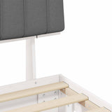 Bed Frame with Upholstered Headboard Light Grey 140 x 200 cm 877488