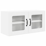 Wall Glass Cabinet PORTO White 80 x 31 x 40 cm Engineered Wood 885295