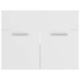 Sink Cabinet with Built-in Basin White Engineered Wood 3070820