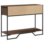 ZNTS Console Table Brown Oak 100x35x74.5 cm Engineered Wood 848533